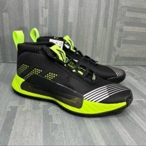 Adidas Dame 5 Basketball Sneakers Star Wars Black Neon Green Lightsaber Size 7.5